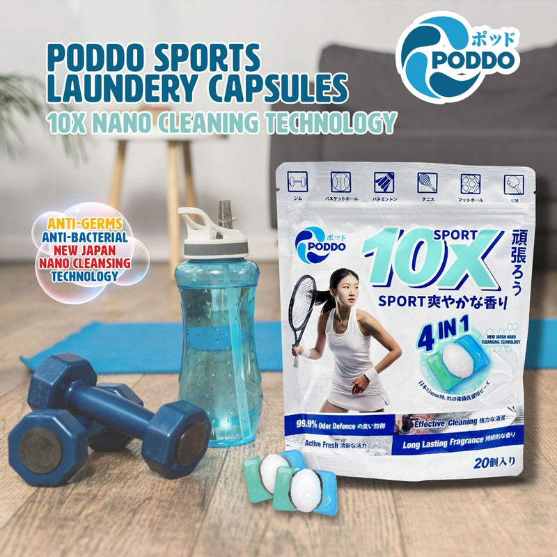 PODDO Sport Bio-Enzymes Laundry Capsule Refill Pack - Active Fresh