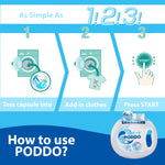 VALUE PACK | 126Pods 15g Poddo World 1st Bio Enzyme Laundry Capsule 1 Tub + 2 Refill Packs - Universal
