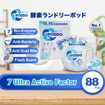 88 PACK | 88Pods 15g Poddo World 1st Bio Enzyme Laundry Capsule 1 Tub + 1 Refill Pack - Universal