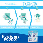 Poddo 7 Active Functions 4in1 Extra Power Bio Enzyme Laundry Capsules Refill Pack 38 Pods - Kyoho Grape